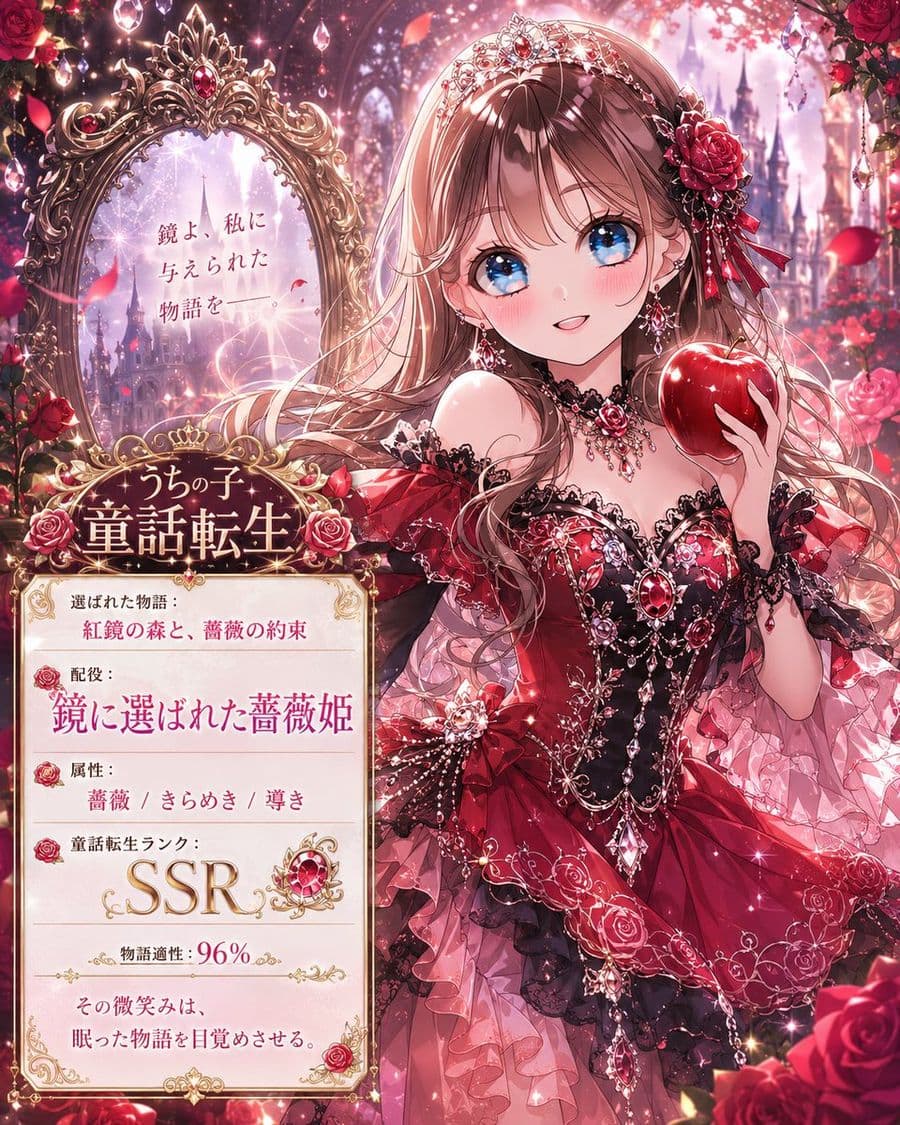 Moonlit Cat Princess Fairy-Tale Card
