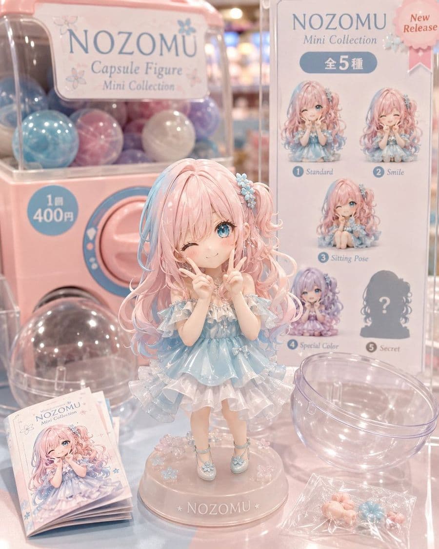 Présentoir de figurine capsule Pastel NOZOMU