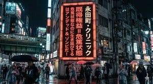 Comentário Social em Placa Cyberpunk