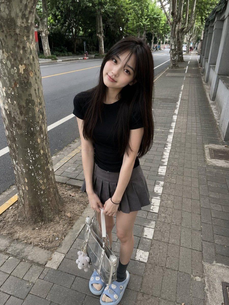 Japanischer Streetstyle-Schnappschuss