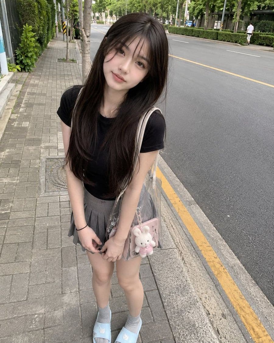 Japanischer Streetstyle-Schnappschuss