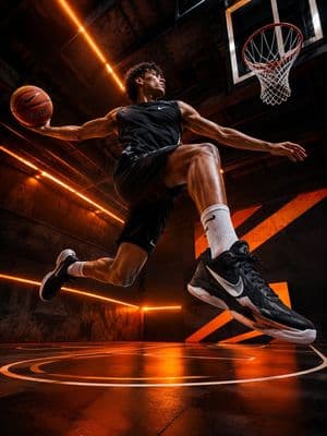 Perspectiva de campaña deportiva futurista