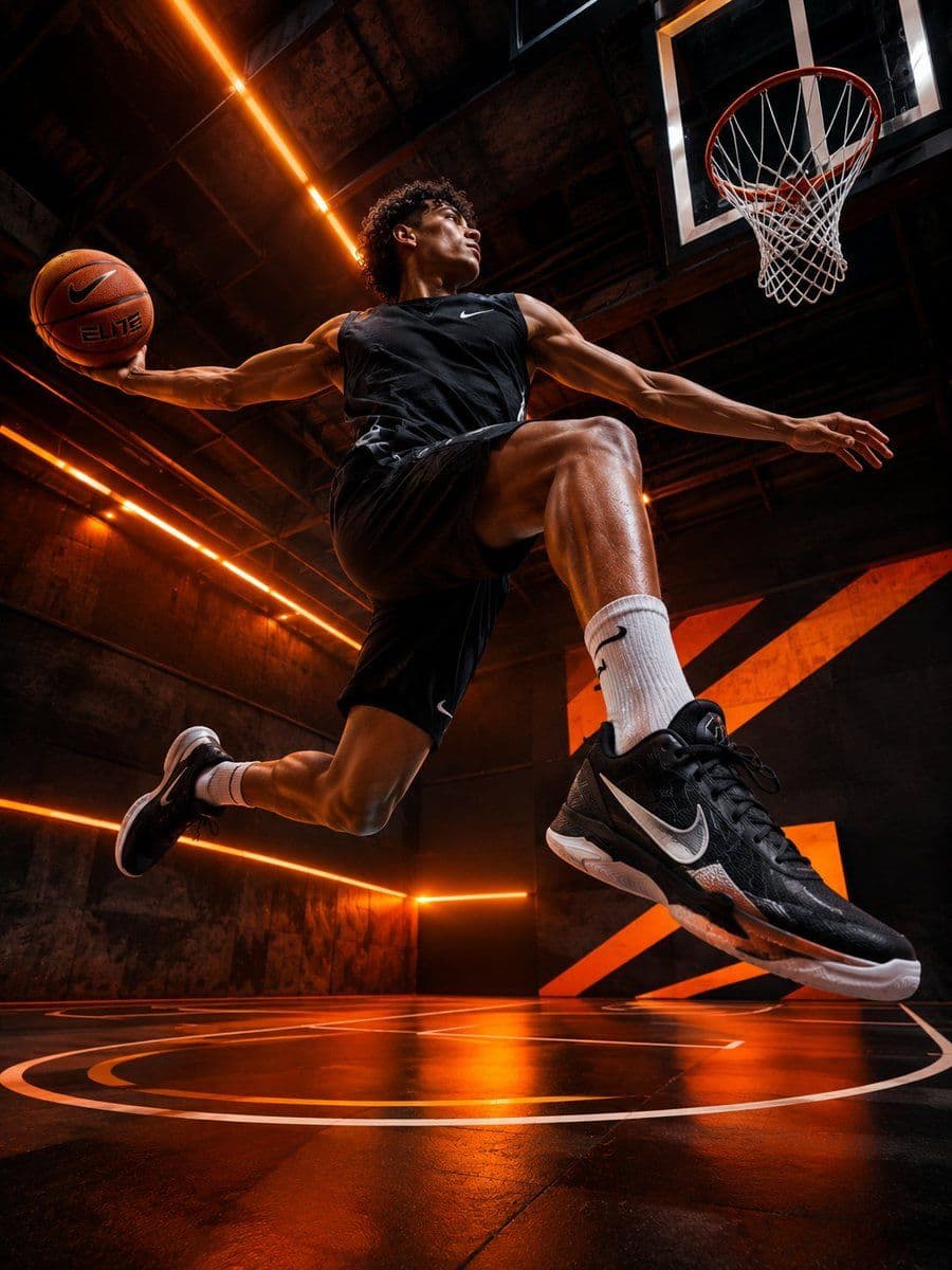 Perspectiva de campaña deportiva futurista