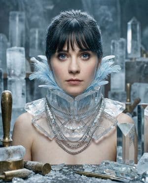 Retrato de belleza vanguardista glacial - 1