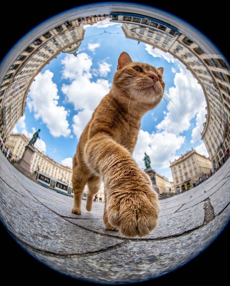Nhiếp ảnh hành động góc siêu rộng (Fisheye) trong đô thị