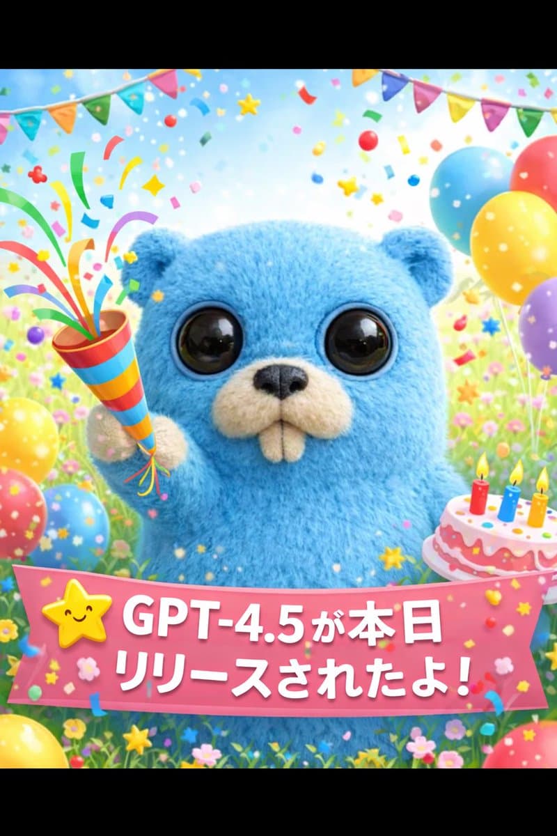 GPT-image-1.5 發布慶祝插畫提示 (日文)