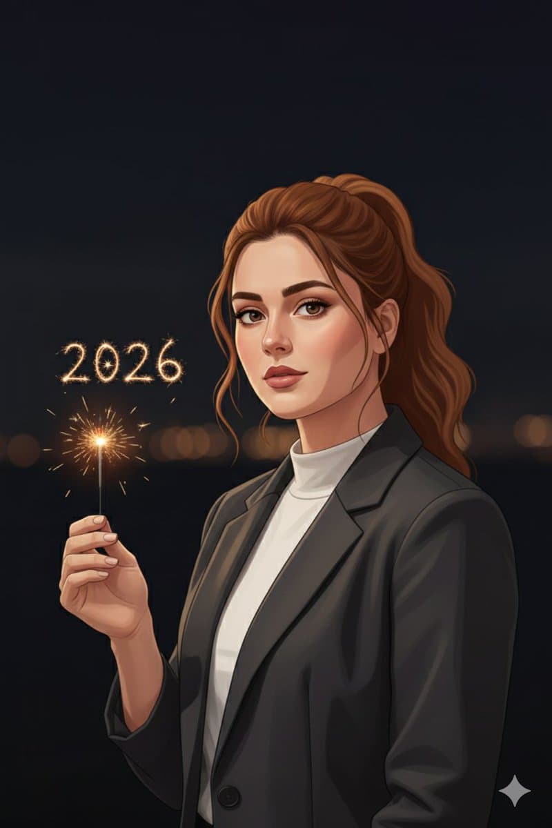 Minimalist Sinematik Yeni Yıl 2026 Portresi