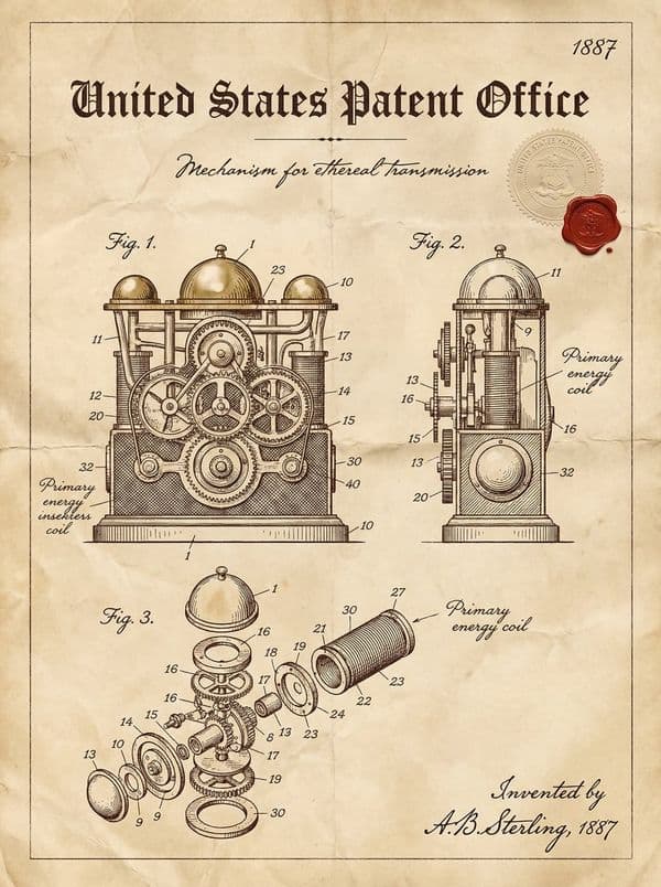 Vintage Patent Document for an Invention - Nano Banana Pro