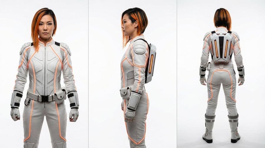 Visual de Mulher Japonesa Sci-Fi Punk