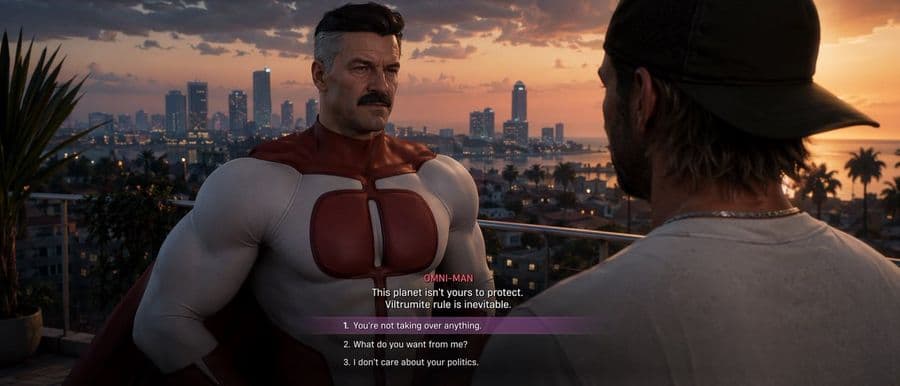 GTA 스타일 대화 스크린샷