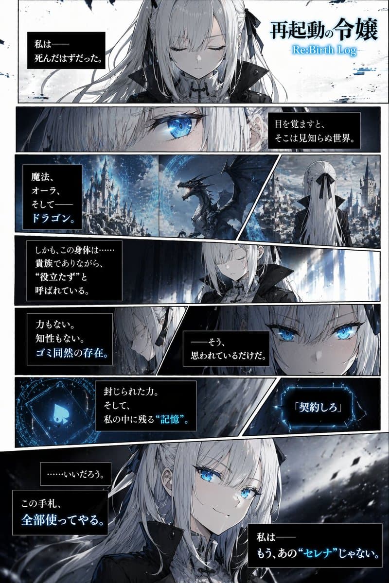 Generador de páginas de manga de fantasía oscura