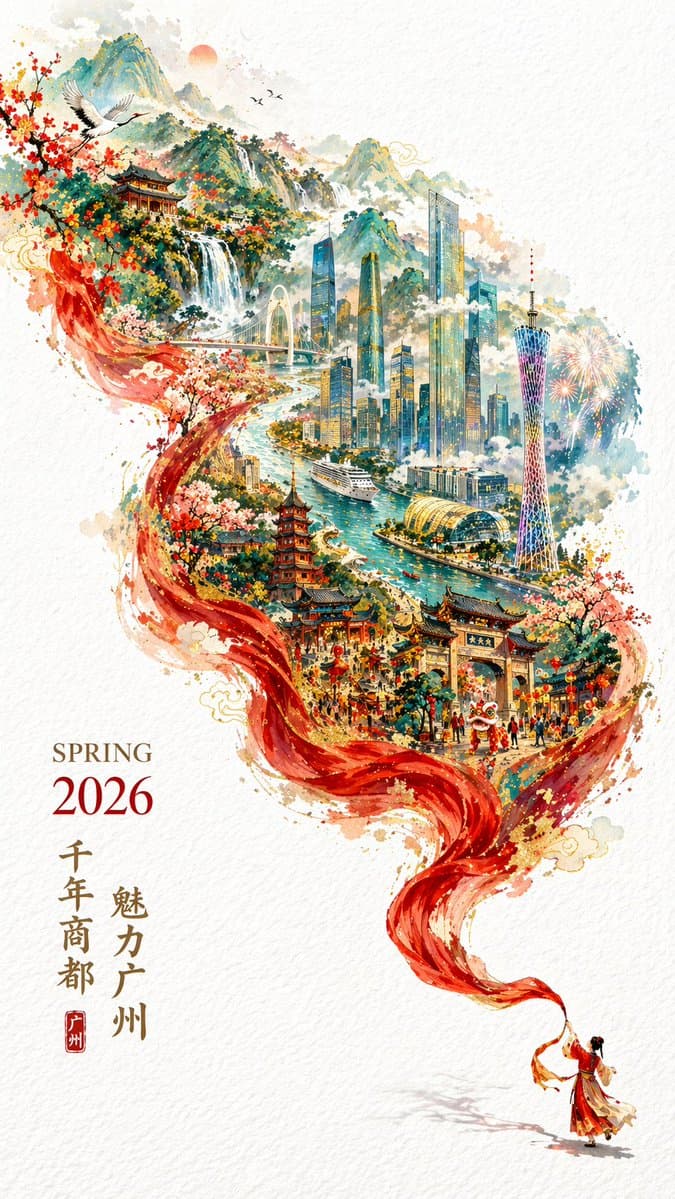 雙重曝光城市宣傳海報