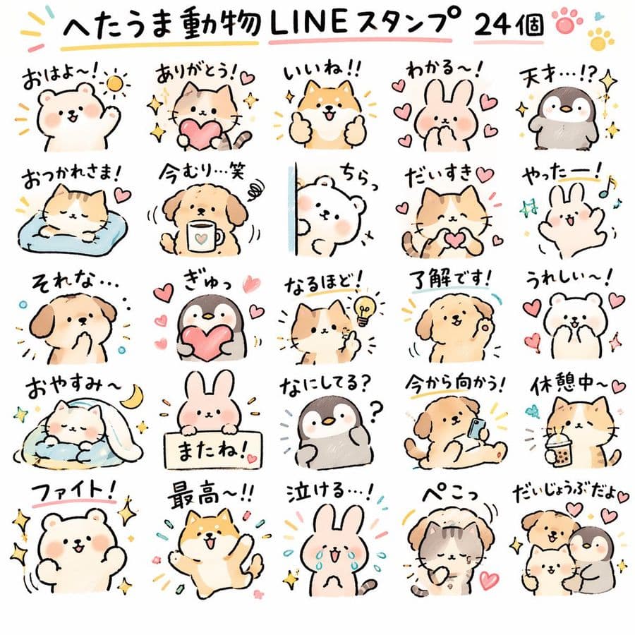 趣味動物貼圖組合