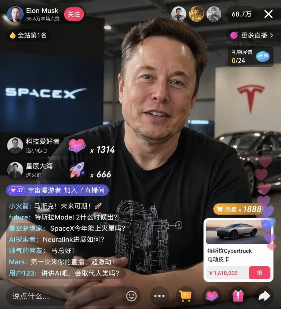 E-commerce ライブ配信 UI モックアップ