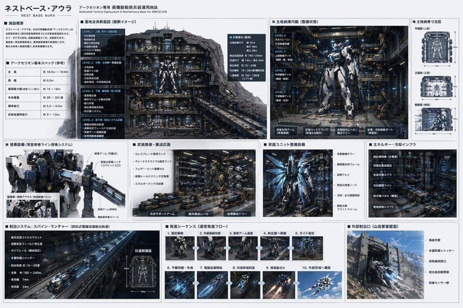 Hoja de especificaciones técnicas de la base Mecha