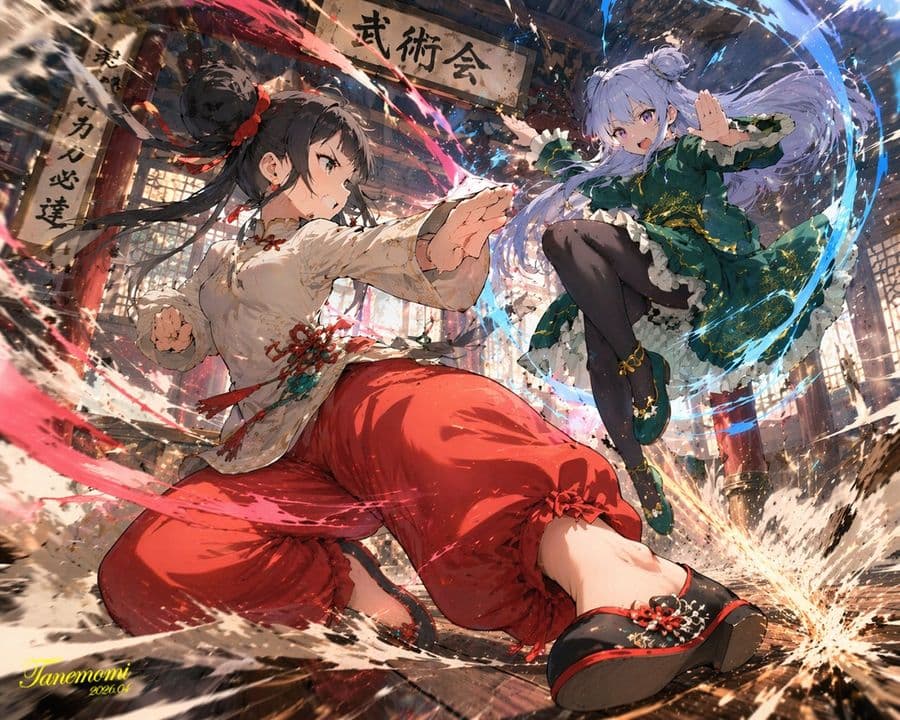 Batalha de Artes Marciais em Estilo Anime