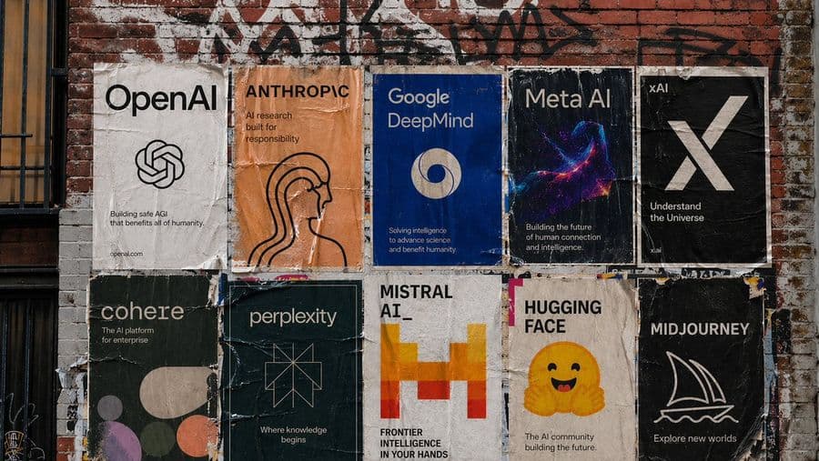 Configuração de cartazes estilo wheatpaste em ambiente urbano