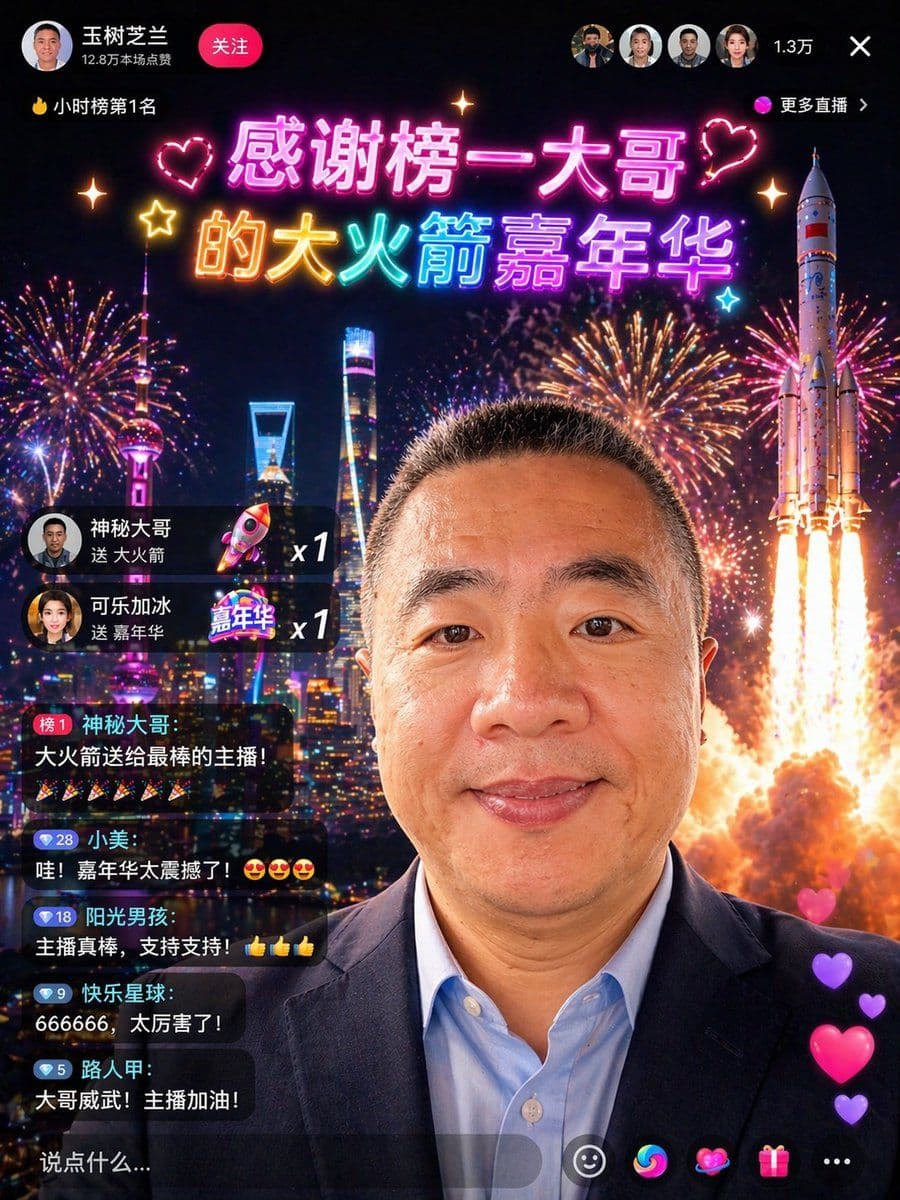 Edição de Gala de Foguete em Live Chinesa