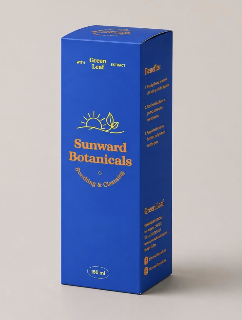 Visualização de Dieline de Caixa de Produto 3D