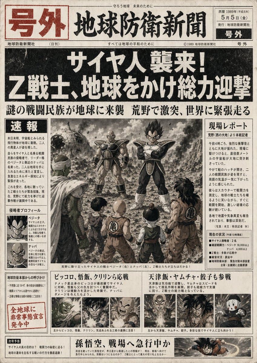 架空の新聞号外