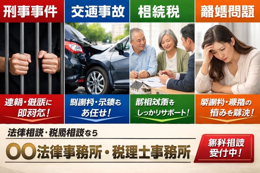日本の法律サービス向け LP バナー