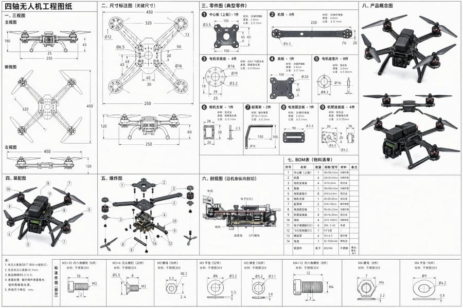 テクニカルドローン設計図
