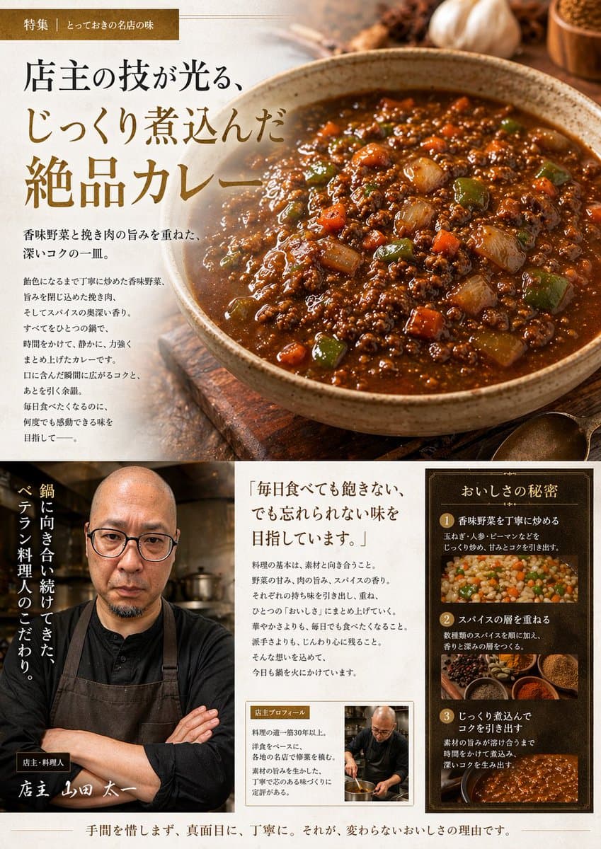 Layout de Anúncio de Curry Gourmet Japonês
