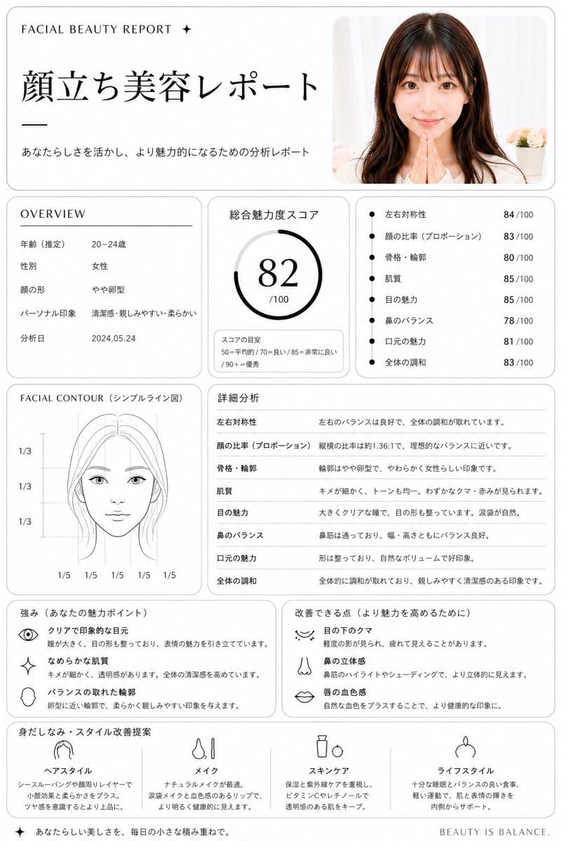 极简风面部美学报告