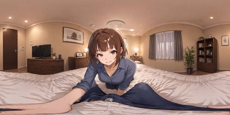 アニメ調 VR ベッドルームでの遭遇