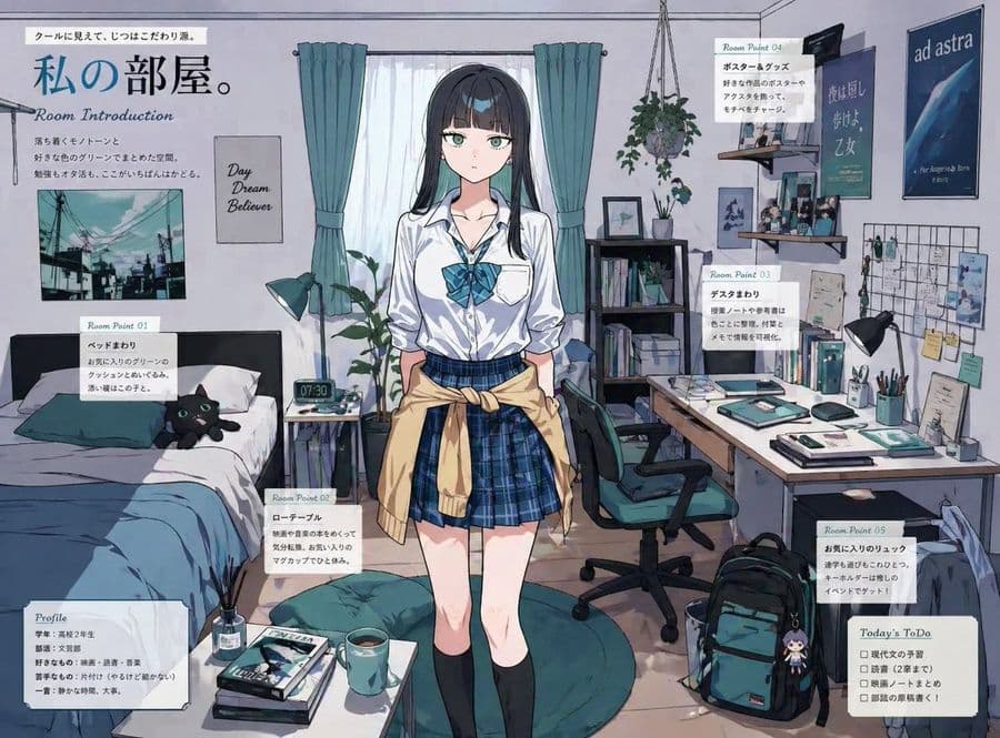 Prompt de visualización de la habitación del personaje