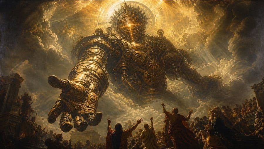 Clockwork Titan Baroque Painting