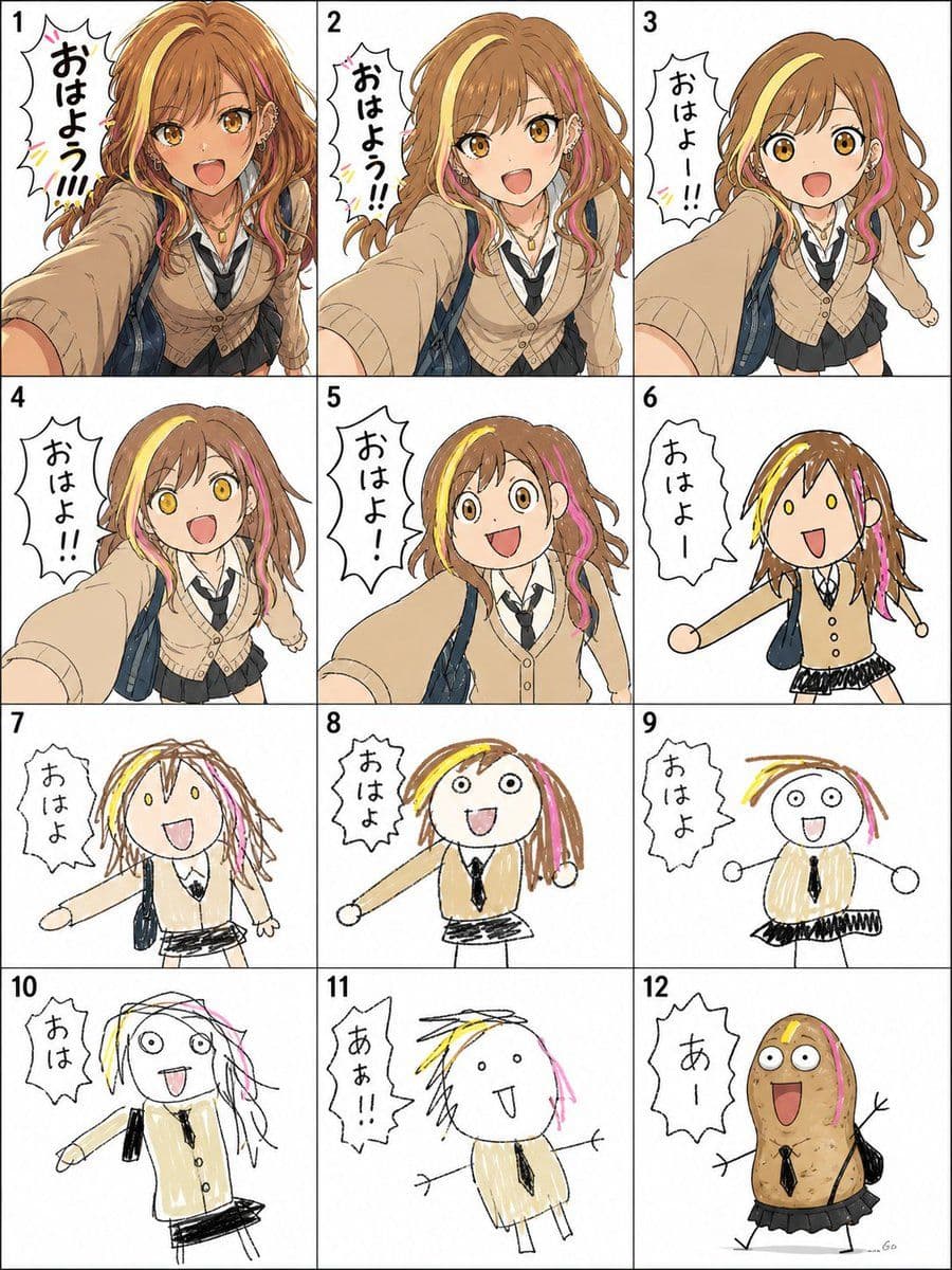 Visual Telephone Game Image Grid