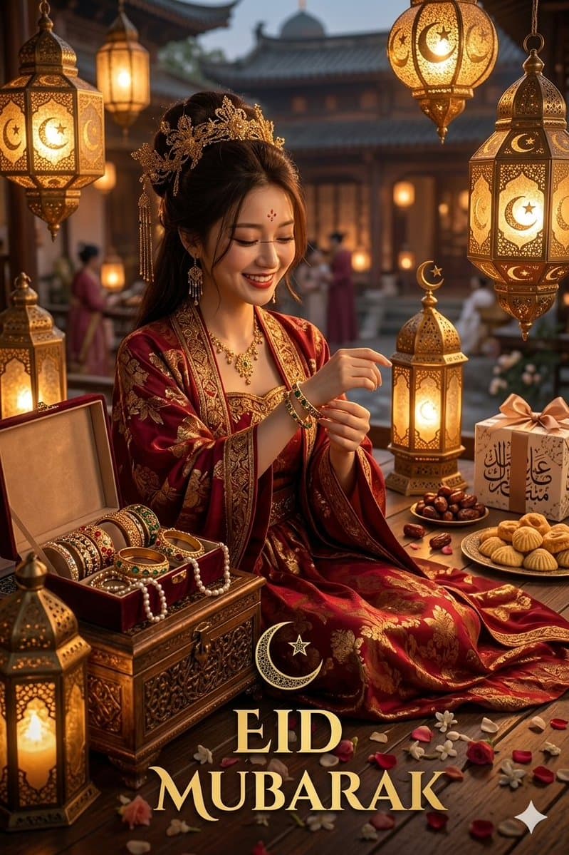 Retrato Tradicional de Eid Mubarak