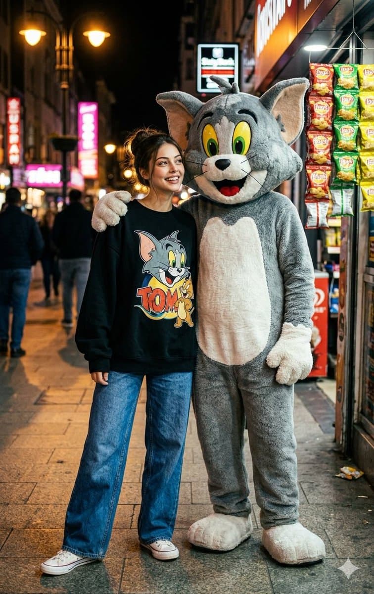Encuentro callejero entre una mujer y una mascota de gato