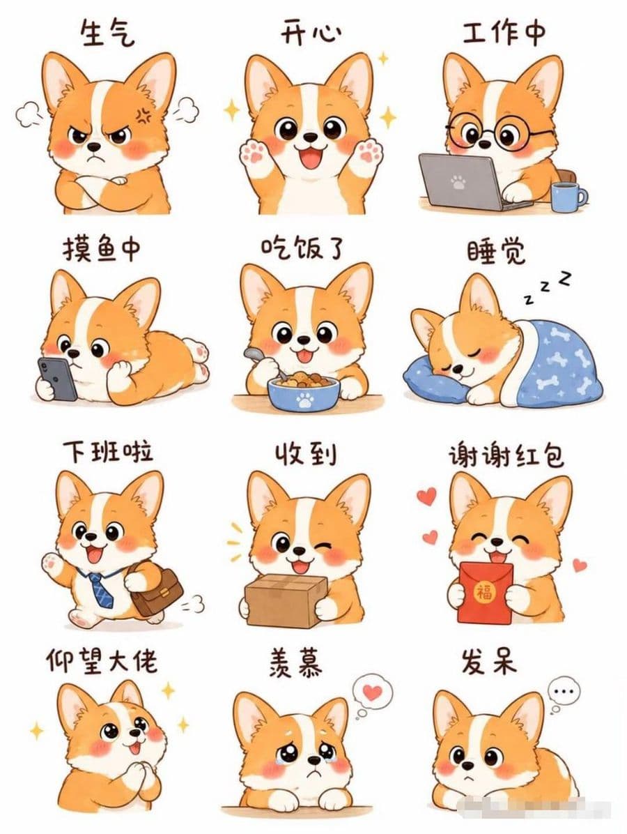 ชุดสติกเกอร์การ์ตูนสัตว์