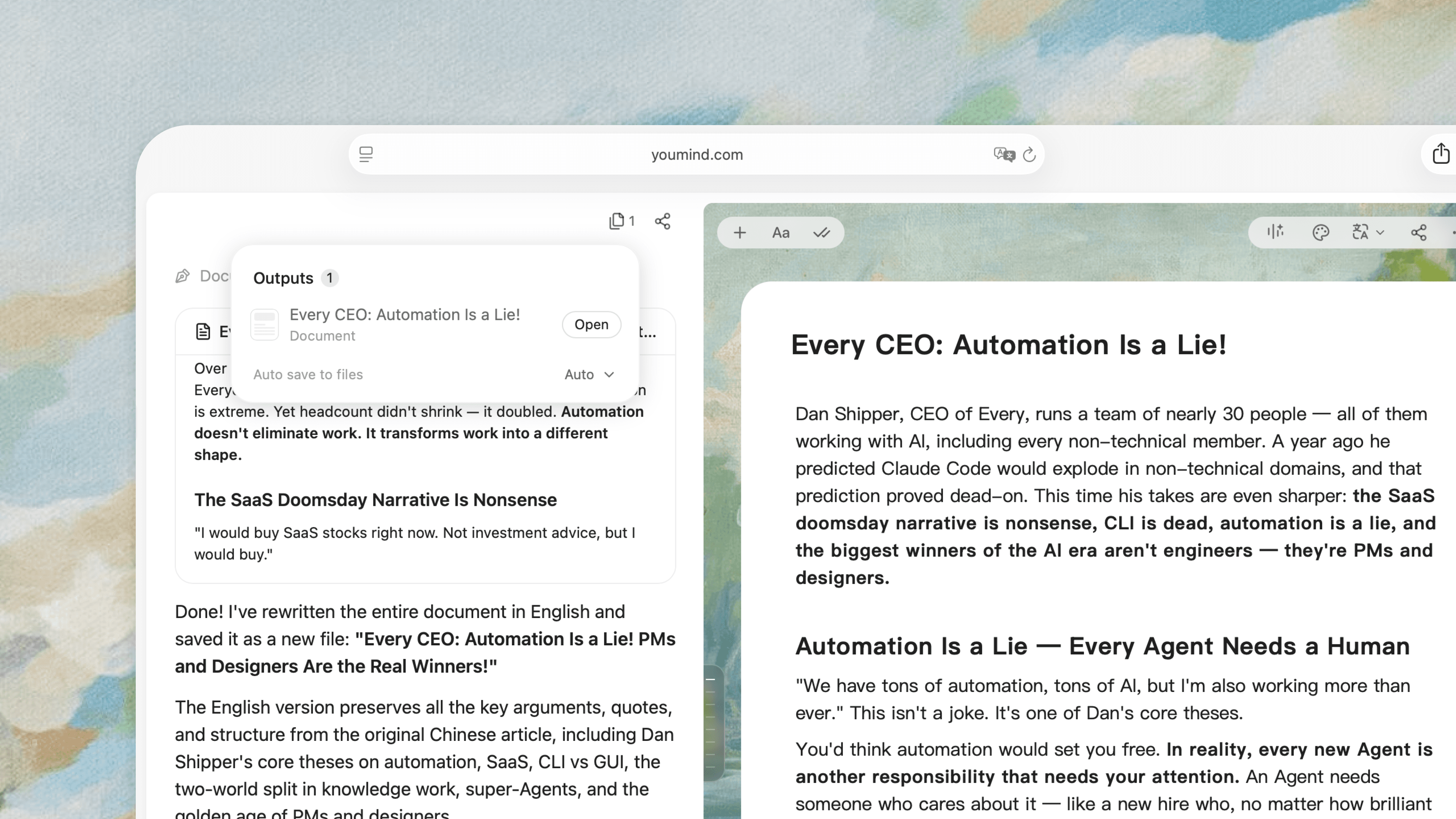 YouMind Update: New Tasks, Files & Image Editor