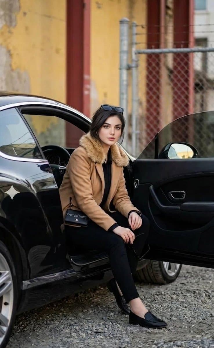 Luxuriöses Lifestyle-Autoporträt