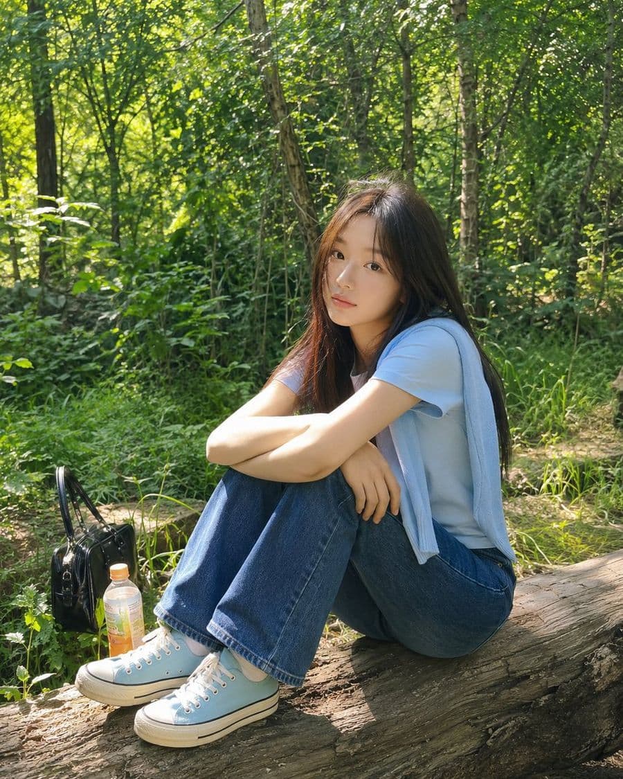 夏日森林生活感人像