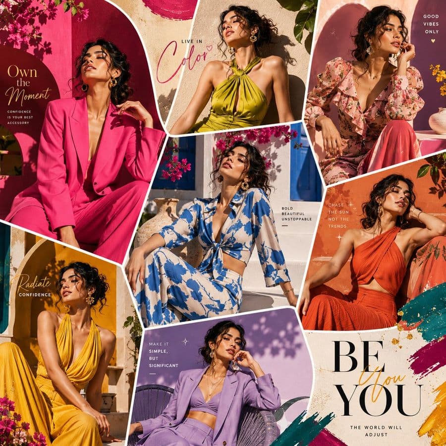Collage éditorial de mode de luxe