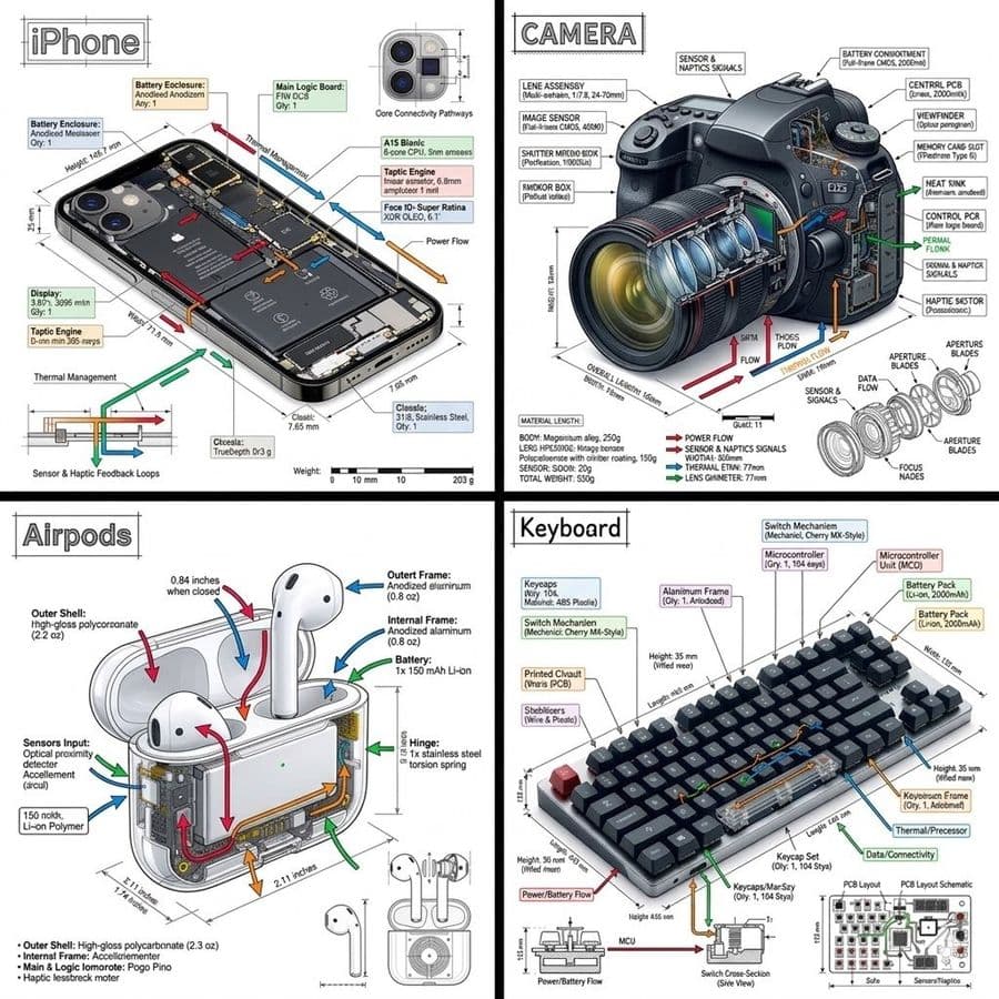 Conception d'infographies de produits d'ingénierie