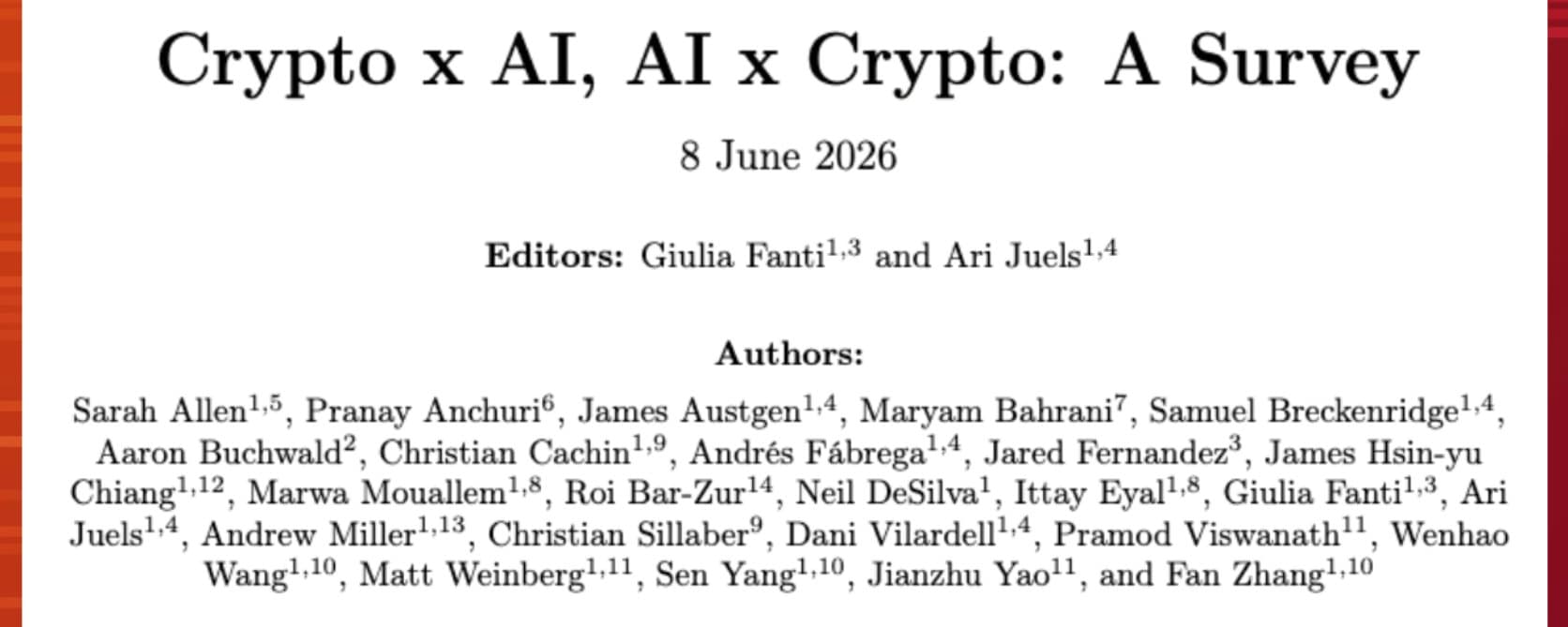 Crypto x AI, AI x Crypto: एक सर्वेक्षण