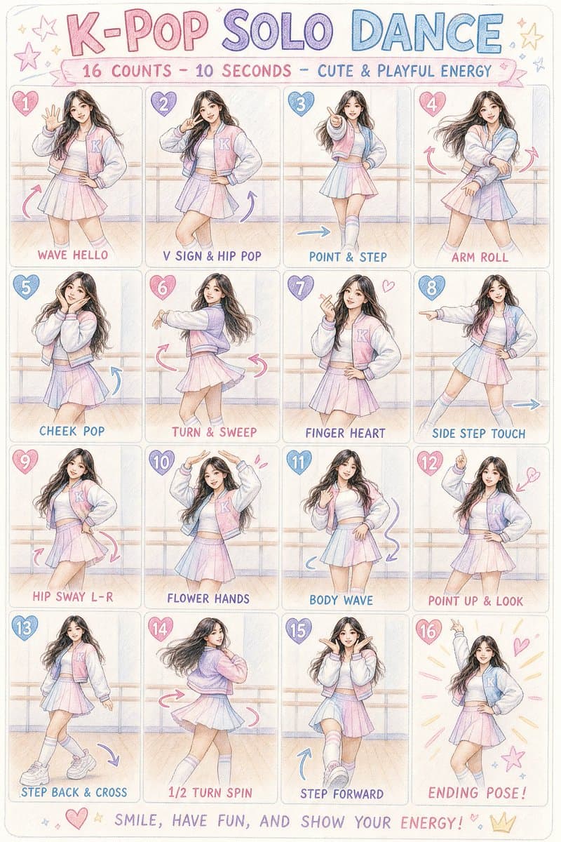 K-pop ダンス振付インフォグラフィック