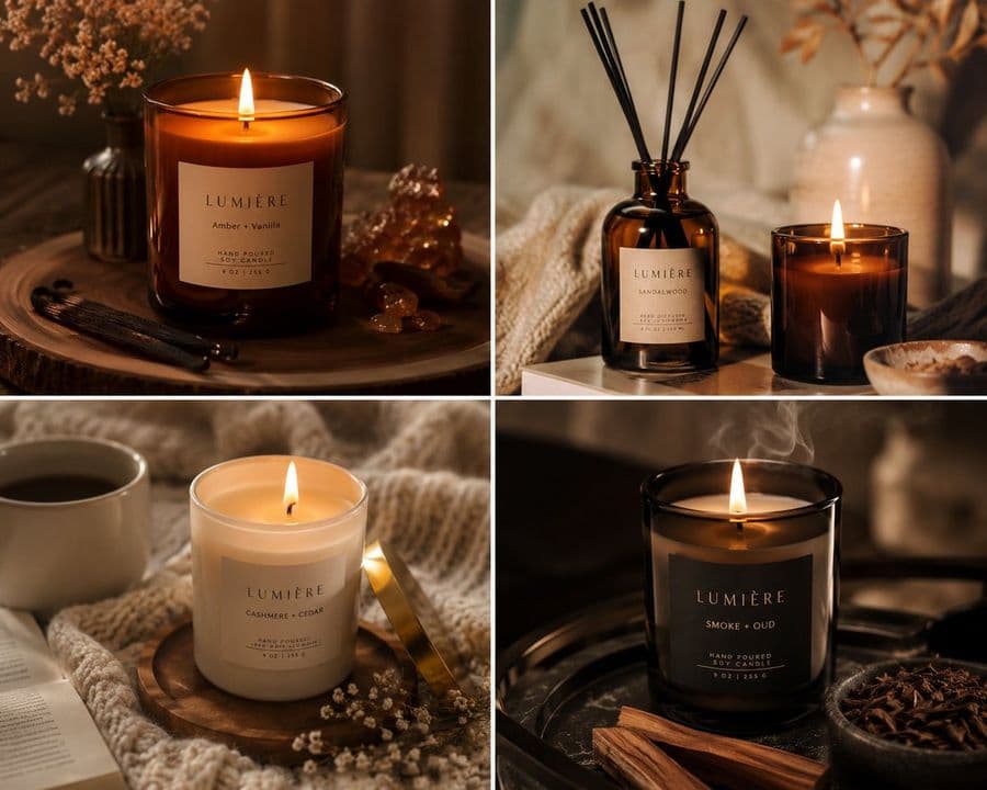 Luxury Candle Product Photography