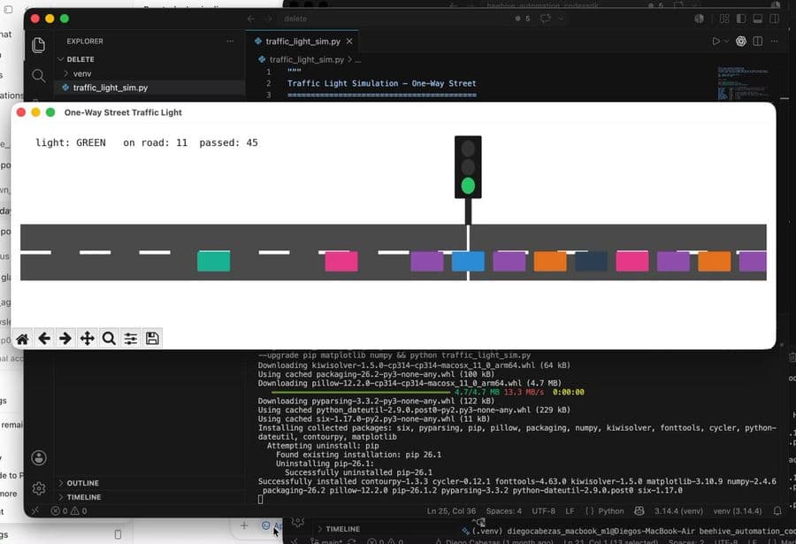 Traffic Light Simulation Python Code