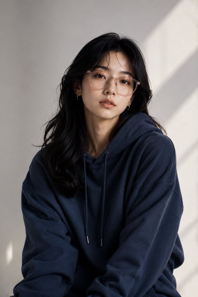 동아시아 패션 에디토리얼 인물 사진