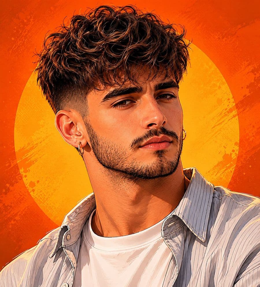 Vector Portrait of a Young Male