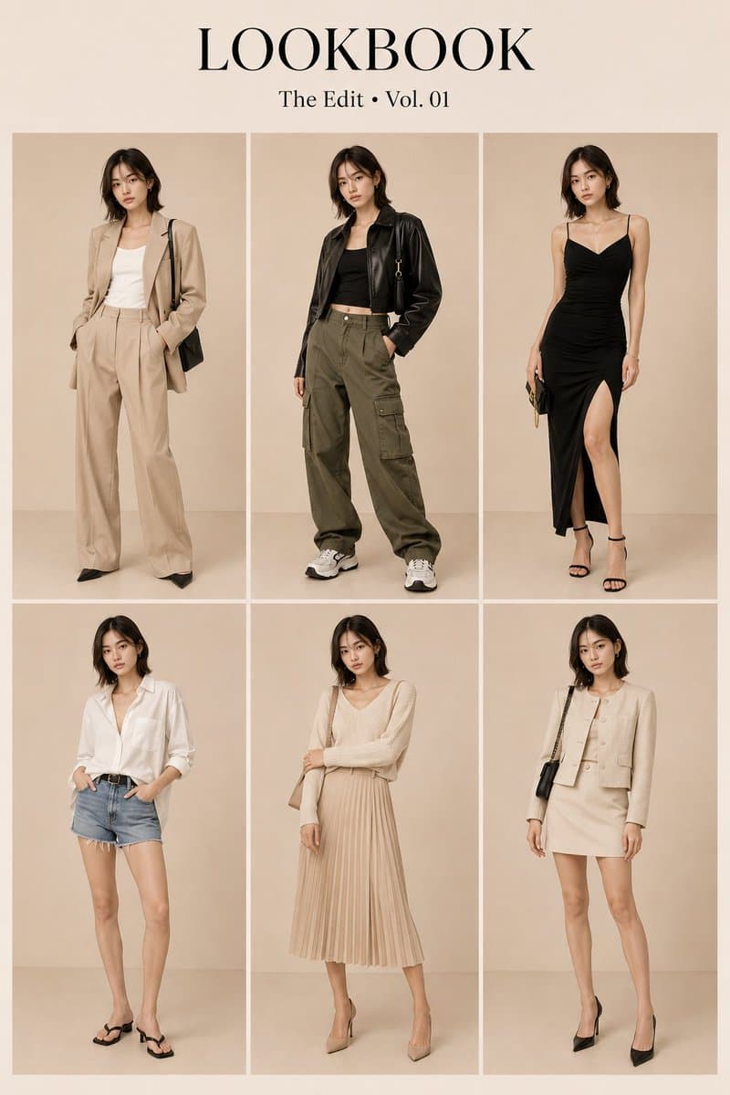 韩系奢华时尚 Lookbook 网格