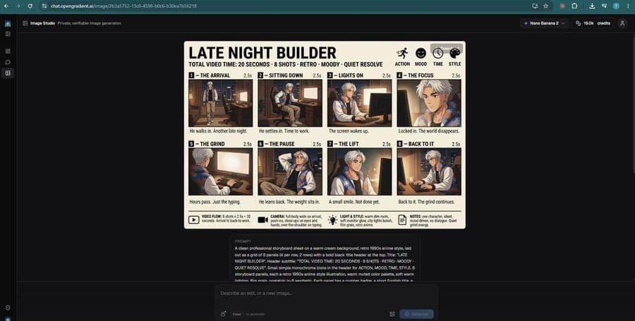 Storyboard phong cách Anime cổ điển thập niên 90