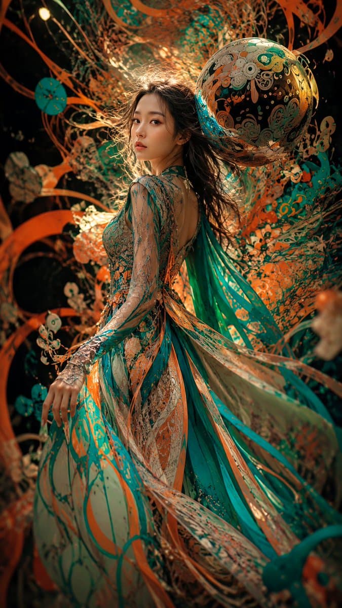 ภาพพอร์ตเทรตนักเต้นในชุดกูตูร์แนวเซอร์เรียล