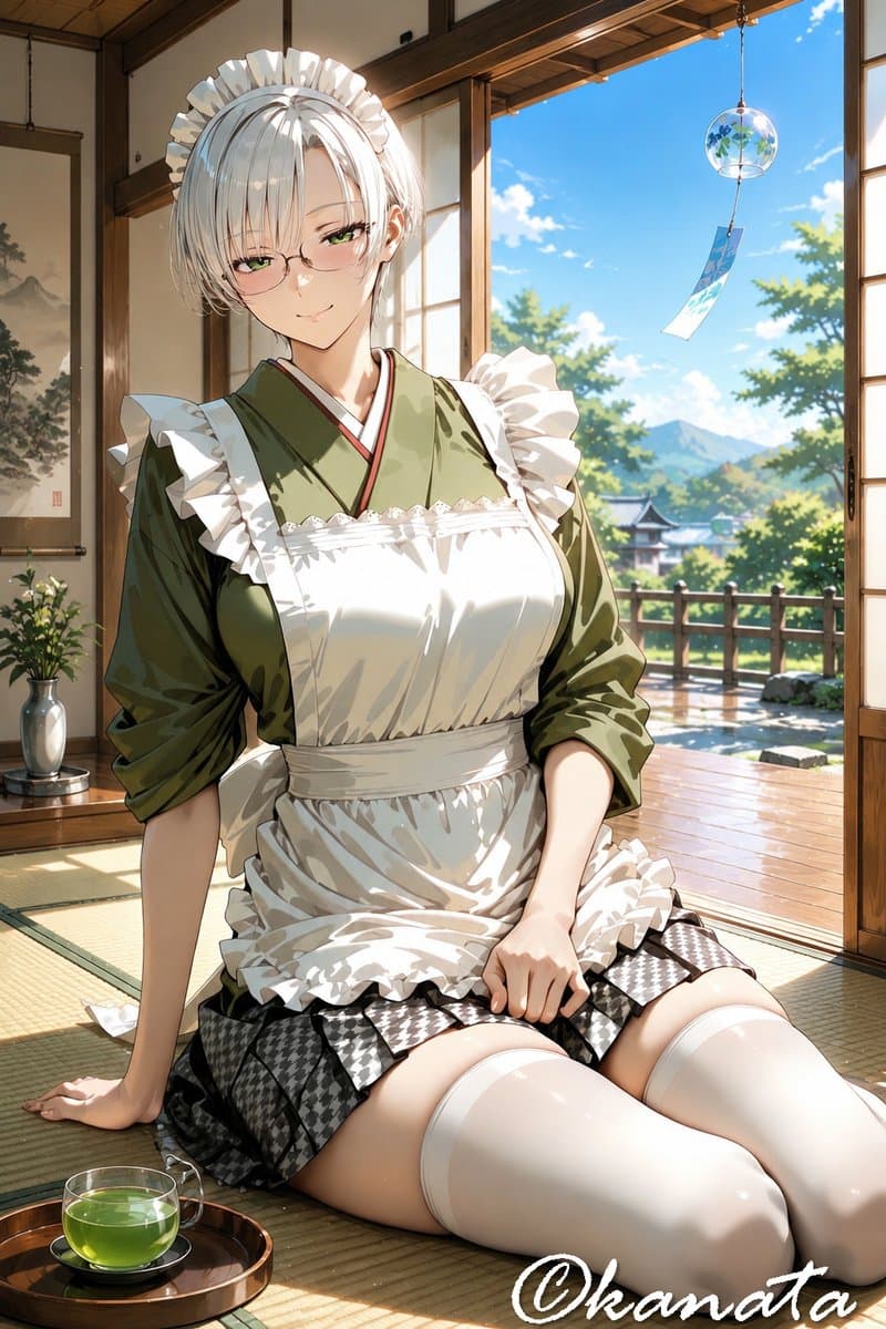 Summer Japanese Maid Resting
